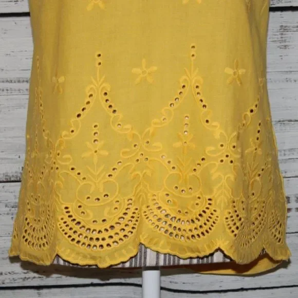 A new day Yellow Sleeveless Blouse Size Small - Picture 4 of 6